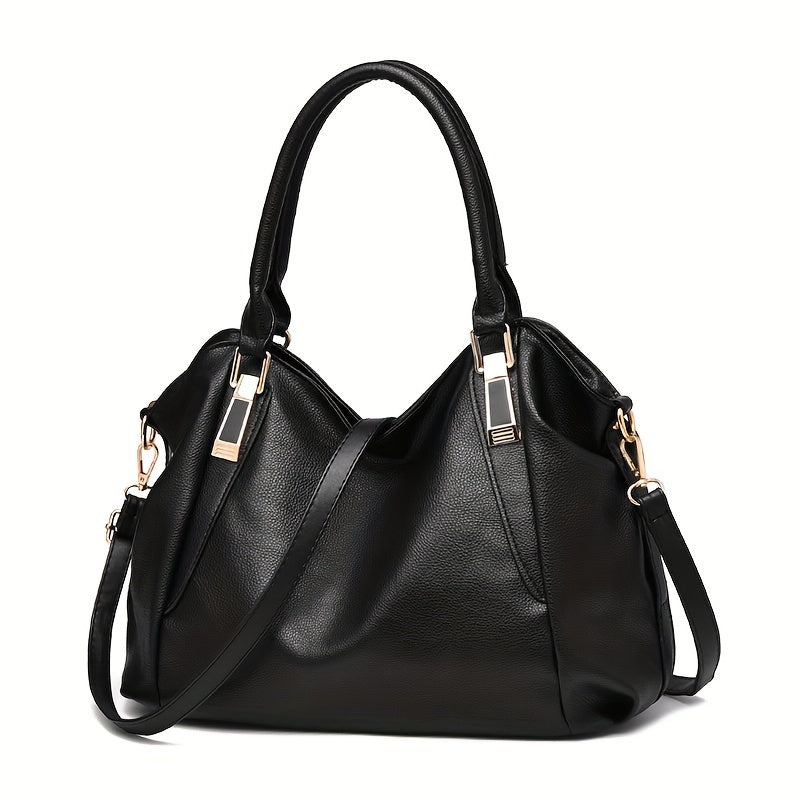 Fashion Casual PU Leather Large Capacity Tote Bag